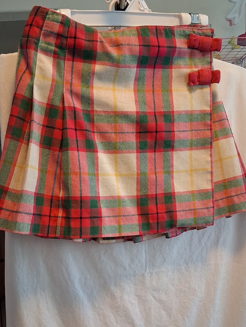 Lilly Pulitzer Red, Green & Cream Plaid Mini Skirt
